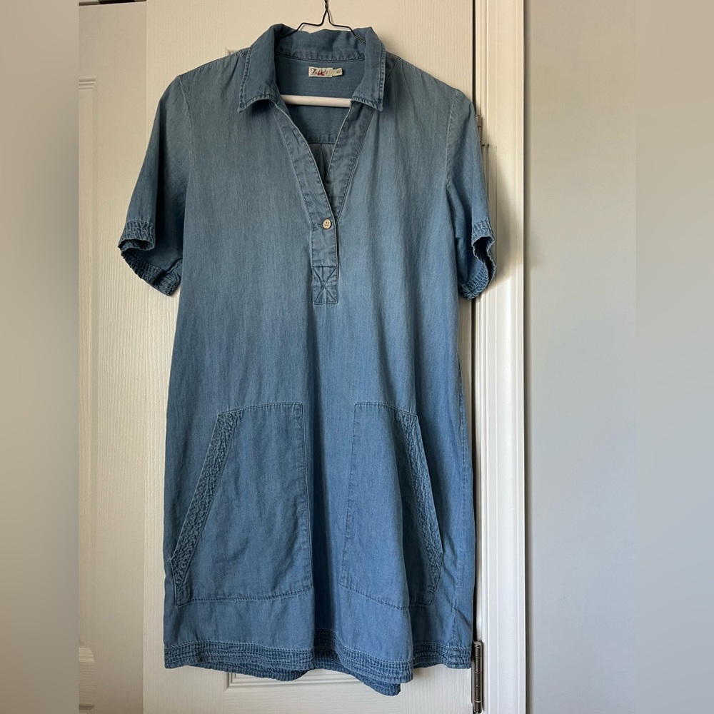 Faherty Brand summer mini shirt dress